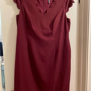 Adrianna Papell maroon knit dress